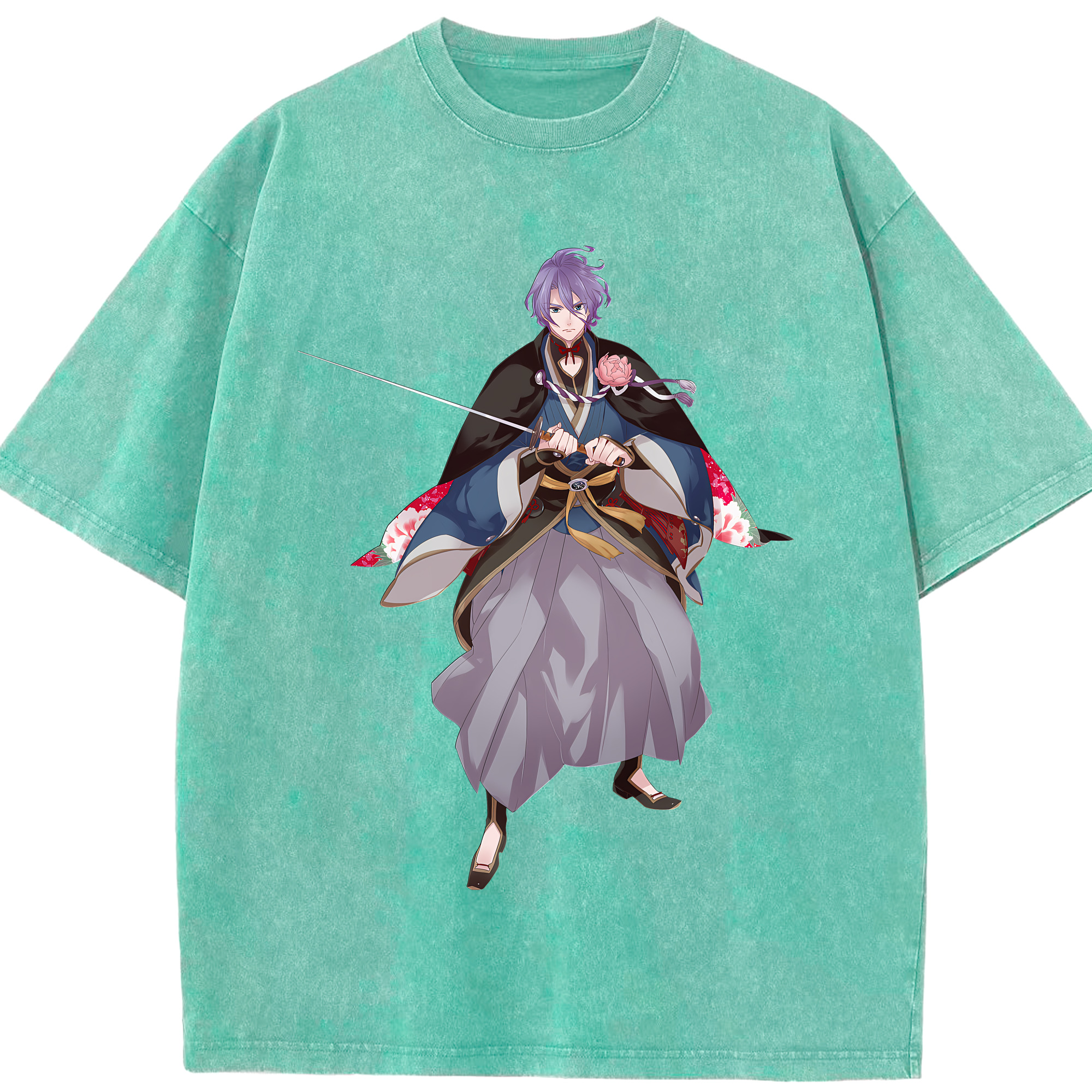 （画像用） 刀剣乱舞 Touken Ranbu 綿100% ヴィンテージ風 半袖Tシャツ（フロントプリント）